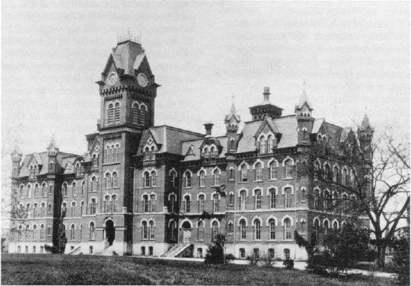 University Hall, 1st home of Dept of Math, as it looked in 1882 University Hall, 1st home of Dept of Math, as it looked in 1882